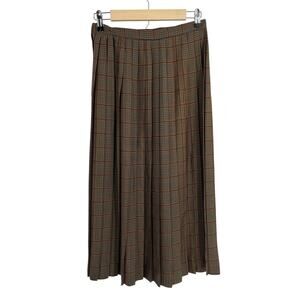 Vintage Harold’s 90s Career Pleated Geometric Midi Skirt Size 10 Geek Secretary